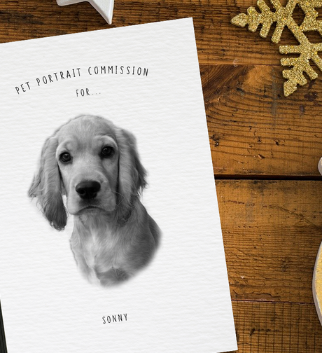 Personalise the front of your gift card with the name of the person it is for, we can also add a photo of your chosen pet if you can provide one. See example above.